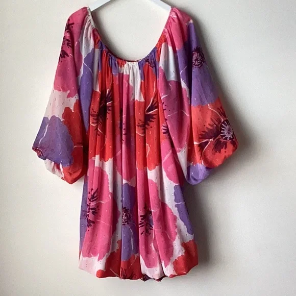 MISA LA Devon Floral Bubble Mini Dress in Poppy Love Medium -  coffeafoods.com